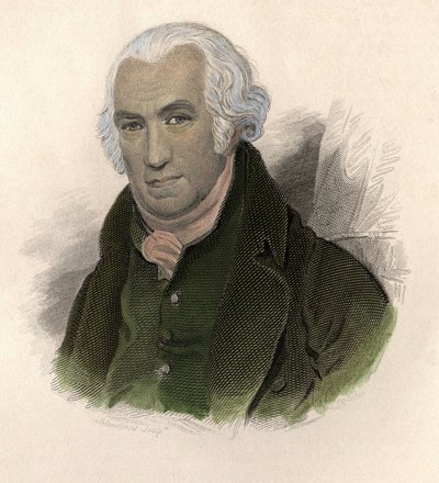 Portrait de James Watt (1736-1819), ingénieur et mécanicien écossais. dans "Portraits des Hommes Utiles" - French School
