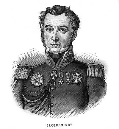 Portrait de Jean François Jacqueminot, vicomte de Ham (1787-1865), général et homme politique français. Gravure dans "Les Illustrations De L