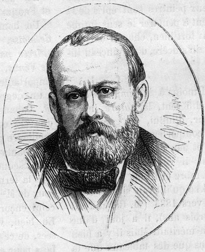 Portrait de Jean Joseph Perraud, sculpteur français. Gravure dans Le Monde Illustré n°890 du 2 mai 1874. - French School