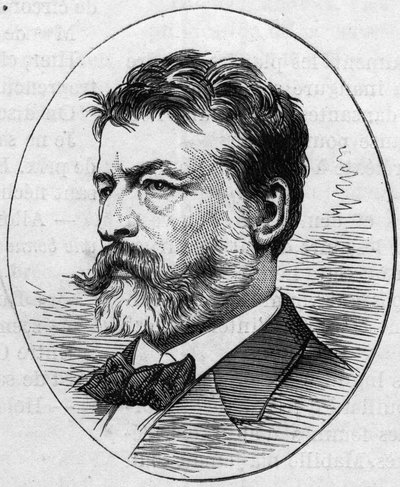 Portrait de Jean Louis Ernest Meissonnier (1815-1891), peintre français. Gravure dans « Le Monde Illustré » n°890 du 2 mai 1874 - French School
