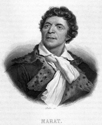 Portrait de Jean Paul Marat (1743 - 1793) - dans "Révolution française" par Thiers. 19ème siècle - French School