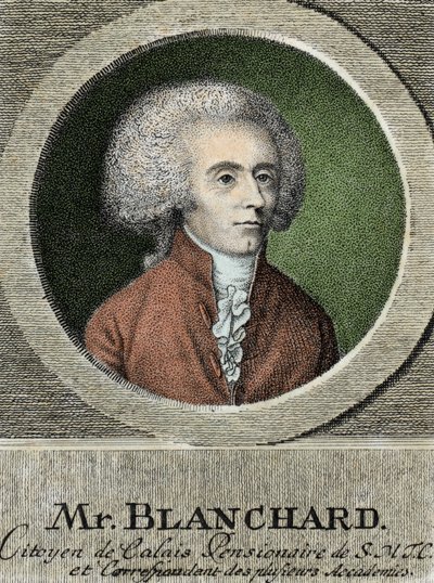 Portrait de Jean Pierre Blanchard (1753-1809), aéronaute français - French School