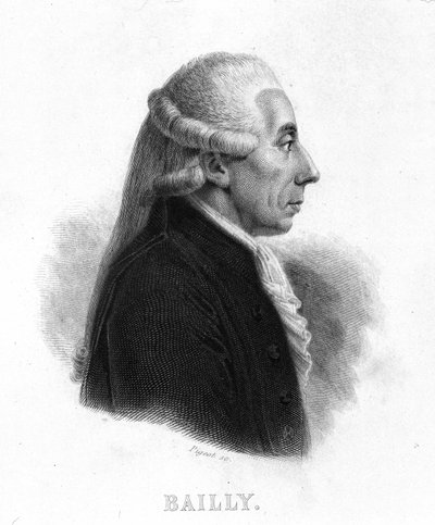 Portrait de Jean Sylvain Bailly (1736 - 1793) - dans "Révolution française" par Thiers. 19ème siècle - French School