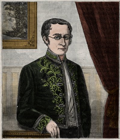 Portrait de Joseph Louis Gay-Lussac (1778-1850), chimiste français - Portrait de Louis-Joseph Gay-Lussac (1778-1850), physicien et chimiste français - Gravure dans « Les sciences mises à la portée de tous - physique et chimie populaires » par Alexis Clerc - French School