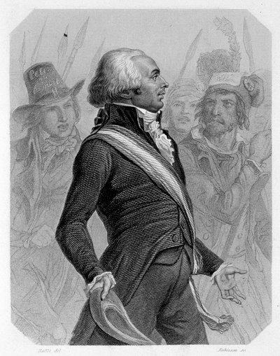 Portrait de Jérôme Pétion de Villeneuve (1756-1794), homme politique français. Dans « L