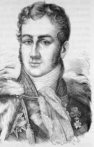 Portrait de Jules de Polignac, homme politique français (1780 - 1847) - dans « L