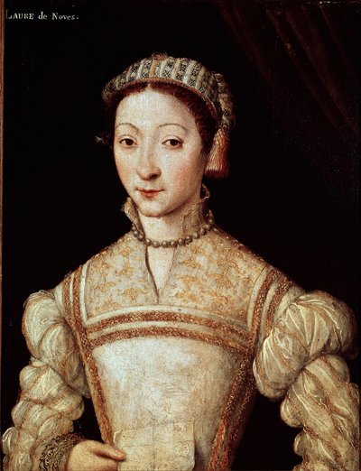 Portrait de Laure (Laura) de Noves (1308-1348), femme aimée de Pétrarque - French School