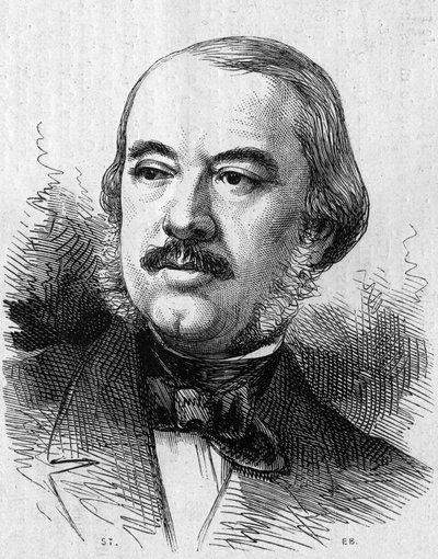 Portrait de Léon Laya, dramaturge français. Gravure dans « Le Monde Illustré » n°805 du 14 septembre 1872 - French School