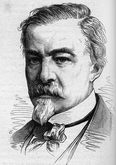 Portrait de Léon Plée (1815-1879), journaliste et écrivain français. Gravure dans « Le Monde Illustré » n°1141 du 8 février - French School