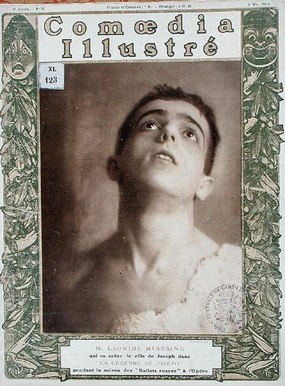 Portrait de Leonid Massine (1895-1979), illustration de couverture du magazine 