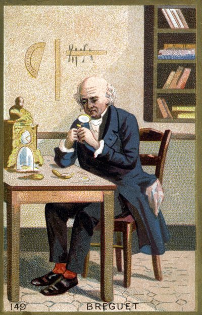 Portrait de Louis Bréguet. Chromolithographie de la fin du 19ème siècle - French School