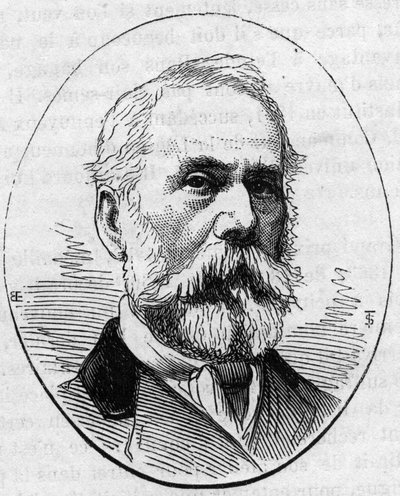 Portrait de Louis François, graveur français. Gravure dans « Le Monde Illustré » n°890 du 2 mai 1874 - French School