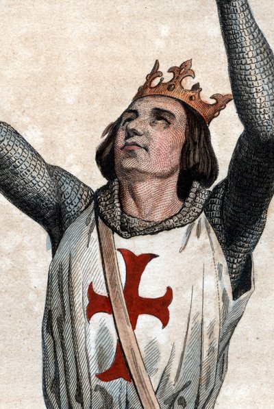 Portrait de Louis IX de France (Saint Louis) (1214-1270), roi de France - French School
