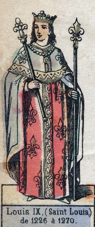 Portrait de Louis IX de France, connu sous le nom de Saint Louis (1214-1270) - French School