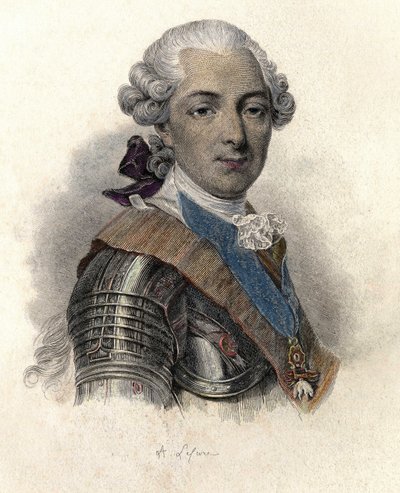Portrait de Louis Jean Marie de Bourbon, Duc de Penthièvre (1725-1793), grand amiral et mécène français. dans "Portraits des Hommes Utiles" - French School