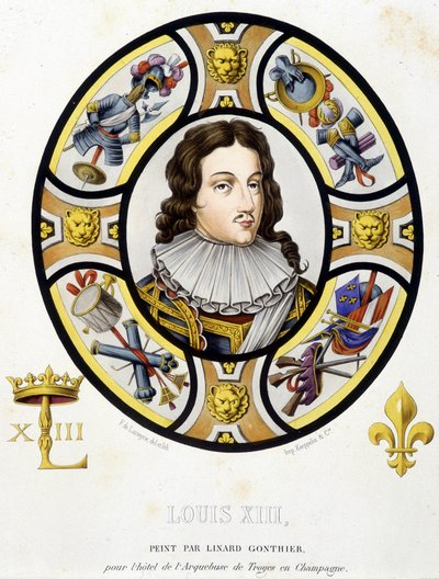 Portrait de Louis XIII Roi de France (1601-1643). Fac-similé d