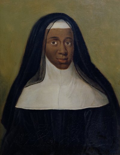 Portrait de Louise-Marie-Thérèse (1664-1732) La Nonne Noire de Moret - French School