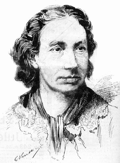 Portrait de Louise Michel (1830-1905), militante féministe et partisane de la Commune de Paris. Ici en 1887. - French School