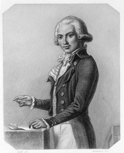 Portrait de Marguerite Élie Guadet, homme politique français (1758-1794). Dans «L