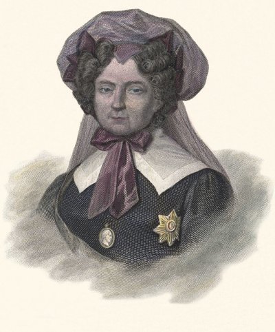 Portrait de Maria Federovna, princesse de Wurtemberg (1759-1828), impératrice de Russie. Dans « Portraits d