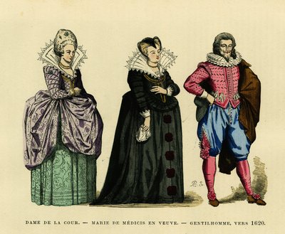 Portrait de Marie de Médicis (1573-1642), reine de France, en habit de veuve, entourée d