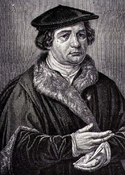 Portrait de Martin Luther, réformateur religieux allemand - French School
