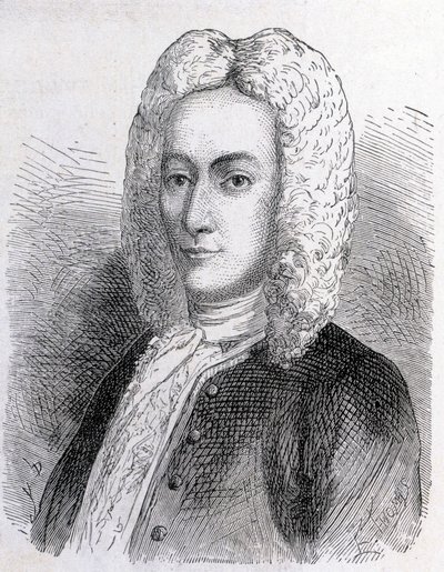 Portrait de Mathieu Dutilh (1715-1791) - dans « Album de la Science; savants illustres; Grandes découvertes » 1896 - French School