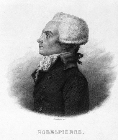 Portrait de Maximilien Robespierre (1758 - 1794) - dans «Révolution française» par Thiers. 19e siècle - French School