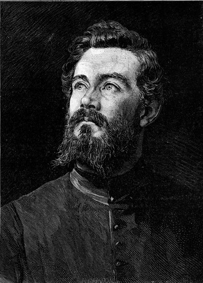 Portrait de Michel Alexandre Debaize (Abbé Debaize) (1845-1879), ecclésiastique et voyageur français. Gravure dans "Le Monde Illustré" n°1194 du 14 février 1880 - French School