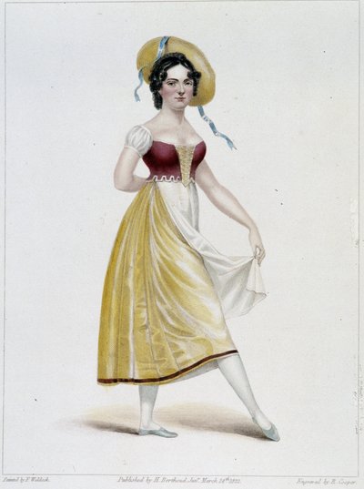 Portrait de Mlle Noblet dans le ballet de la Paysanne supposée - French School