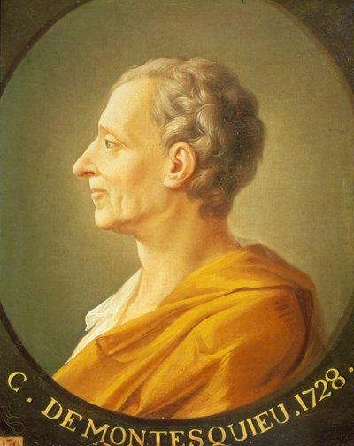 Portrait de Montesquieu (1689 - 1755) en médaillon - French School