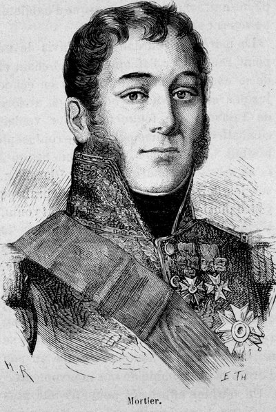 Portrait de Mortier, Duc de Trévise (1768 - 1835), Maréchal de France, tué lors de l