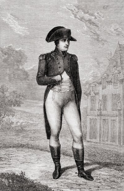 Portrait de Napoléon Bonaparte, de Histoire de la Révolution Française par Louis Blanc - French School