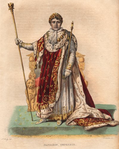Portrait de Napoléon Ier (Napoléon Bonaparte) (1769-1821), empereur des Français, en habits impériaux - French School