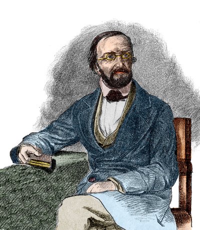 Portrait de Peter Gustav Dirichlet, mathématicien allemand - French School