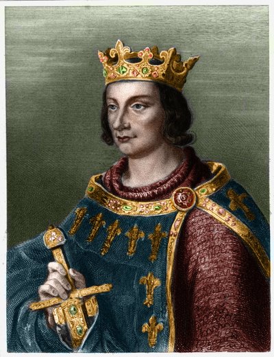 Portrait de Philippe III de France, dit Philippe le Hardi (1245-1285) (dynastie des Capétiens).- dans « Histoire des Français » par Lavallée, gravure, sd. - French School