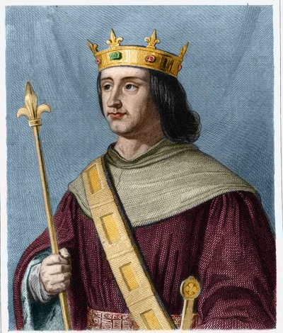Portrait de Philippe VI de Valois (1294 - 1350), Roi de France - dans « Histoire des Français » par Lavallée, gravure, sd. - French School