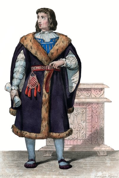 Portrait de Philippe de Commynes (1447-1511), écrivain et diplomate français - French School