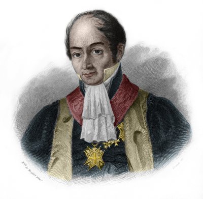 Portrait de Pierre-François-Hercule, comte de Serre (1776-1824), homme politique français. Dans "Livre des Orateurs" par Louis de Cormenin Timon. 1842. Collection privée. - French School