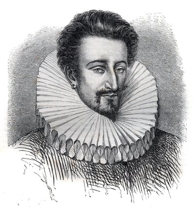 Portrait de Pierre Farnese (Pietro Farnese) (1350-1415). Il porte un col fraise. Gravure dans "Histoire des papes (...) Crimes des rois et empereurs à travers les siècles" par Maurice Lachatre - French School