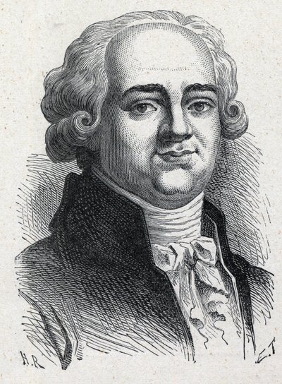 Portrait de Pierre Louis Manuel, homme politique français (1751-1793) député de la Seine à la Convention nationale. Gravure de 1889. Collection privée. - French School