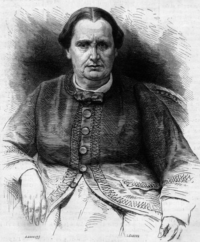 Portrait de la princesse Elisa Napoleone Baciocchi (1806-1869), nièce de Napoléon Ier. Gravure dans « Le Monde Illustré » n°618 du 13 février 1869 - French School