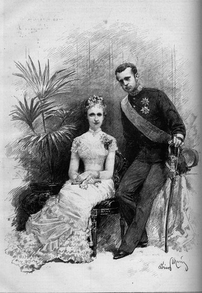 Portrait de la princesse Stéphanie de Belgique et de l