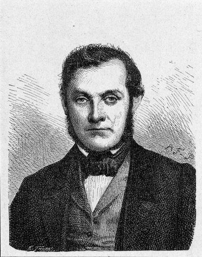 Portrait de Robert Wilhelm Bunsen (1811 - 1899), chimiste allemand - dans « Album de la Science ; savants illustres ; Grandes découvertes » 1896 - French School