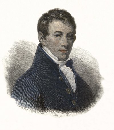 Portrait de Sir Humphry Davy (1778-1829), chimiste et physicien anglais. Dans "Portraits d