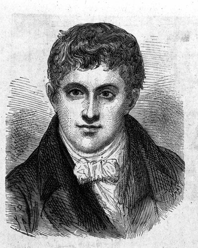 Portrait de Sir Humphry Davy, chimiste et physicien britannique - dans « Album de la Science; savants illustres; Grandes découvertes » 1896. - French School