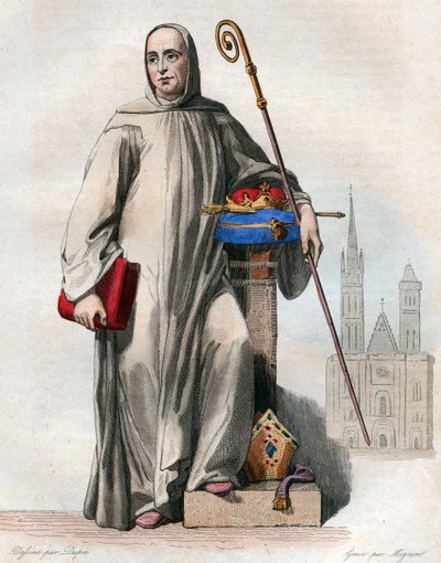 Portrait de Suger (abbé Suger) (1081-1151) - French School
