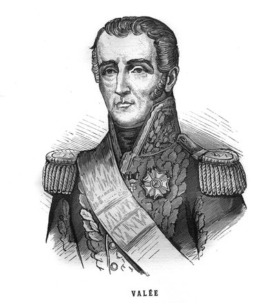 Portrait de Sylvain Charles, comte Valée (1773-1846), maréchal de France. Gravure dans « Les Illustrations De L