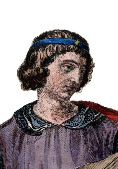 Portrait de Thibaut Ier (1201-1253), Comte de Champagne et Roi de Navarre - French School
