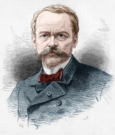 Portrait de Théodore Barrière (1823-1877), dramaturge français. Gravure dans « Le Monde Illustré » n°1071 du 20 octobre 1877 - French School